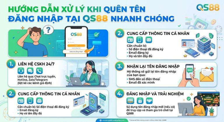 Hướng Dẫn Xử Lý Khi Quên Tên Đăng Nhập Tại QS88 Nhanh Chóng